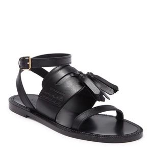 BNWB BURBERRY Black Bethany Tassel Sandals Size 7